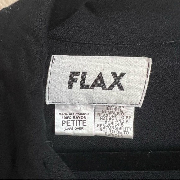 Flax Black Button Down Shirt - Picture 5 of 5